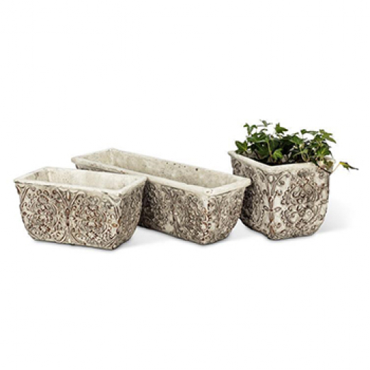Rectangle Embossed Planter