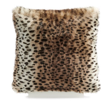 Faux Fur Leopard Pillow