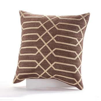 Brown Geometric Pillow