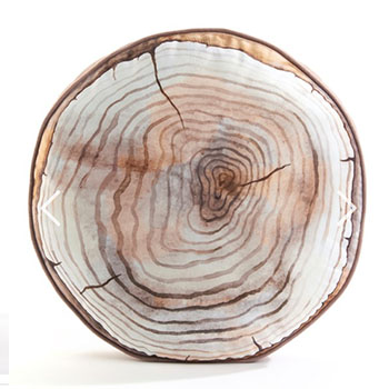 Wood Design Round Pillow