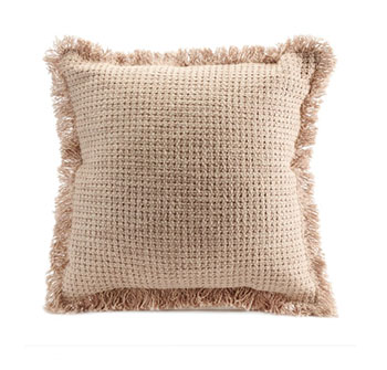 Brown Fringe Pillow
