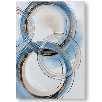 Abstract Blue Circle Print