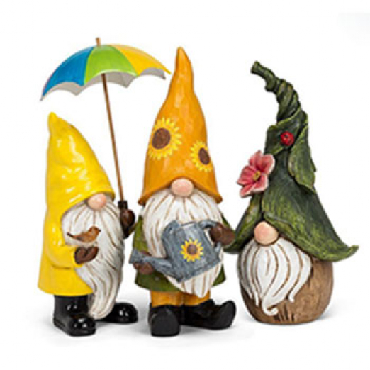 Garden Gnome with Umbrella